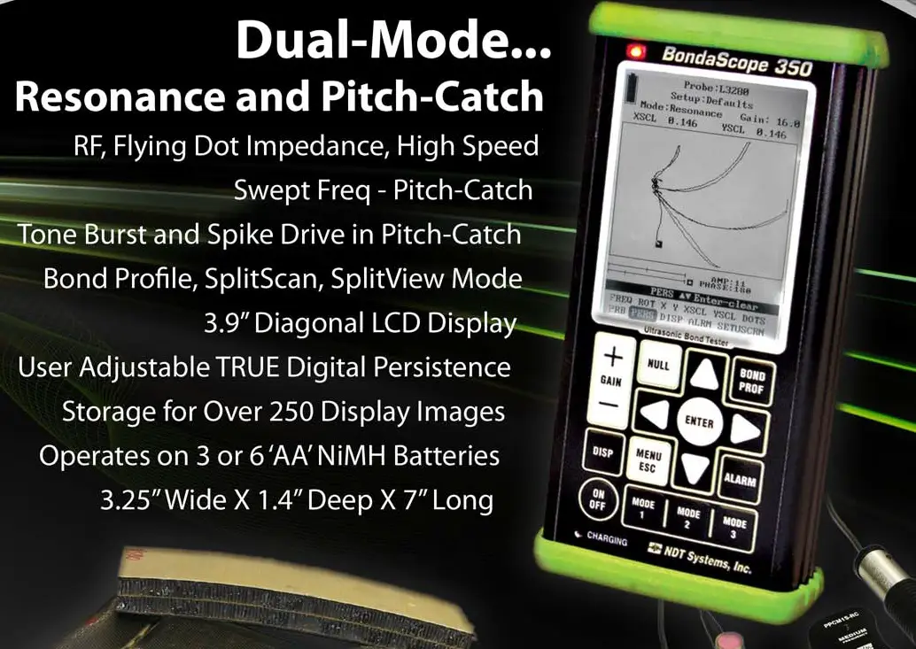 Bond Scope 350- Minature Dual-Mode, Handheld Ultrasonic Bond Tester